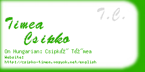 timea csipko business card